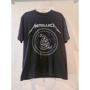 Metallica Black Album Snake‎ Graphic T Shirt Mens Size Large Band Merch